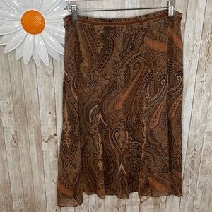 Anne Klein 💯 Silk Fit & Flare Skirt, Women’s Size 10